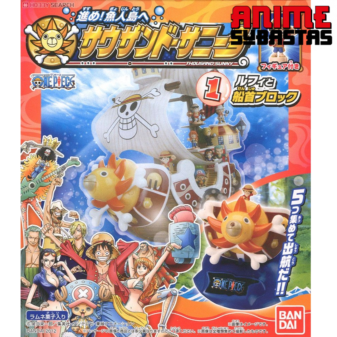 One Piece Go! Fishman Island Thousand Sunny Set x5